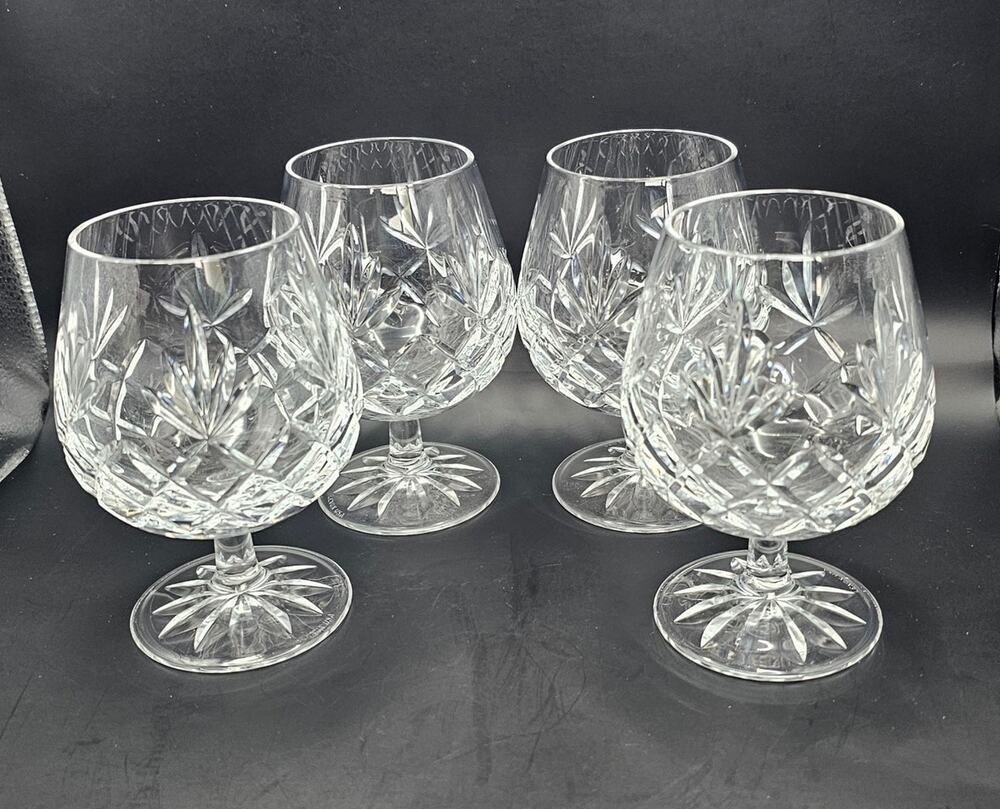 Vintage Lenox Charleston Crystal Brandy Glasses Set of 4